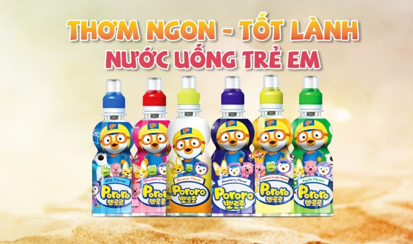 Nước uống Pororo thích hợp cho trẻ từ 3 tuổi