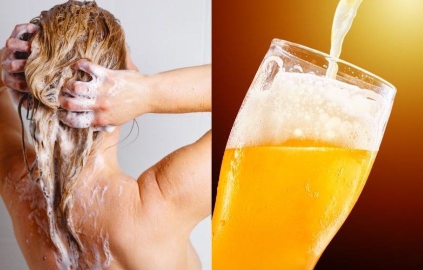 Dùng bia gội đầu sẽ giúp mái tóc loại bỏ vi khuẩn và giảm nhờn