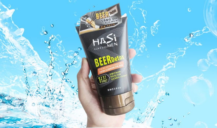 Kem rửa mặt thải độc và làm sáng da cho nam Hasi Beer Detox Facial Cleanser 50g Kem rửa mặt thải độc và làm sáng da cho nam Hasi Beer Detox Facial Cleanser 50g