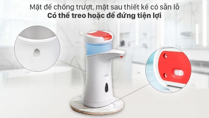 Máy rửa tay tự động thông minh DEERMA XS100 có thiết kế nhỏ gọn, thích hợp đặt tại nhiều vị trí