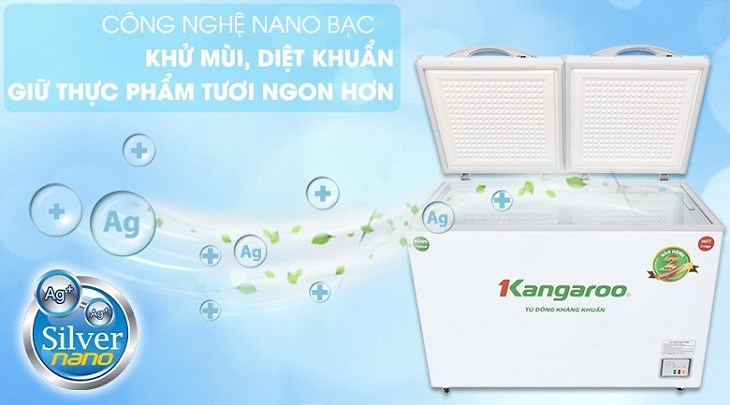 công nghệ nano bạc tủ đông Kangaroo 252 lít KG 400NC2 