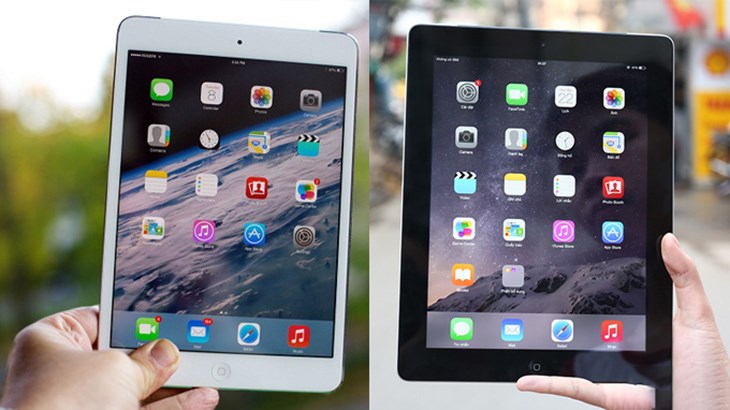 iPad Mini 2 và iPad Mini 4 đáp ứng tối đa nhu cầu sử dụng
