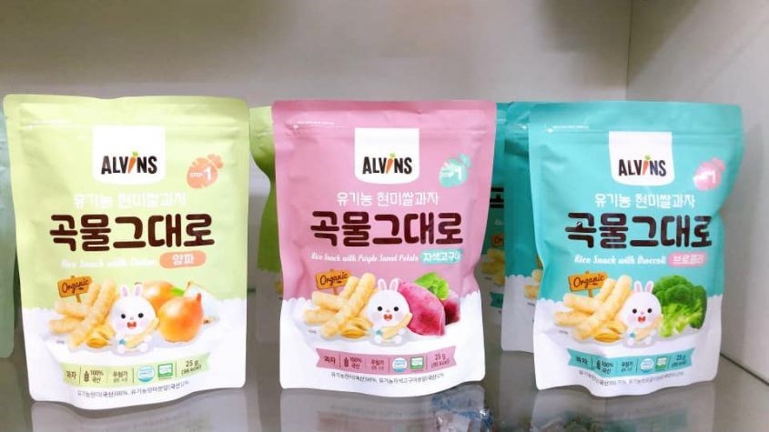 Bánh gạo lứt hữu cơ Alvins vị bông cải xanh gói 25g (từ 6 tháng)