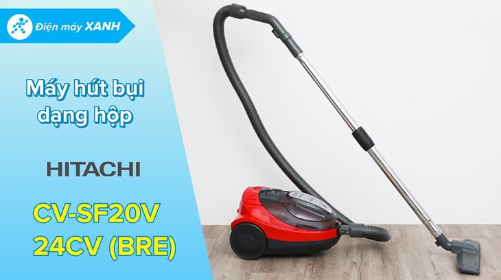 Máy hút bụi dạng hộp Hitachi CV-SF20V 24CV (BRE) có thiết kế đẹp mắt, tiện dụng có bánh xe và tay xách
