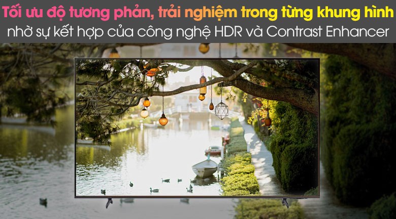 Smart Tivi Samsung 4K Crystal UHD 65 inch UA65AU8100 tối ưu độ tương phản trong từng khung hình