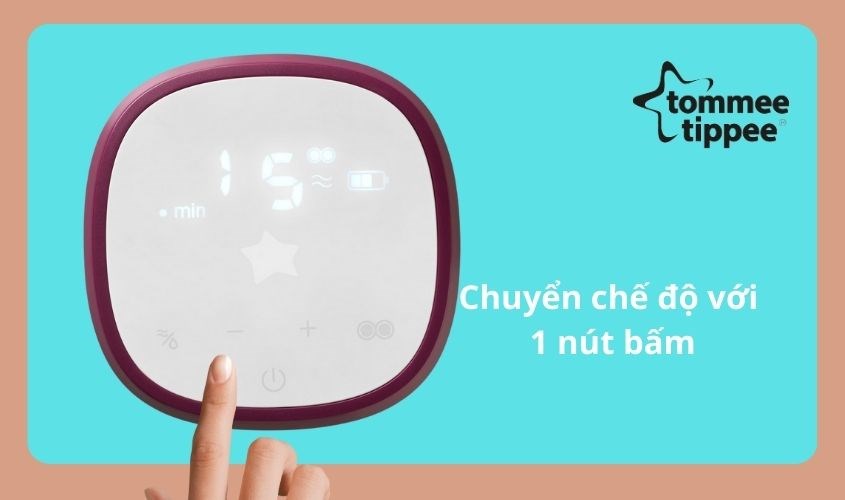 Mẹ dễ dàng chuyển chế độ bằng một nút bấm