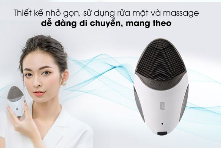 Máy rửa mặt và nâng cơ mặt Lifetrons CMD-100 sở hữu thiết kế hiện đại với kiểu dáng cầm tay nhỏ gọn