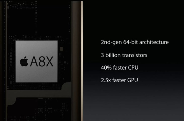 Chip Apple A8X vẫn còn đủ dùng ở thời điểm hiện tại