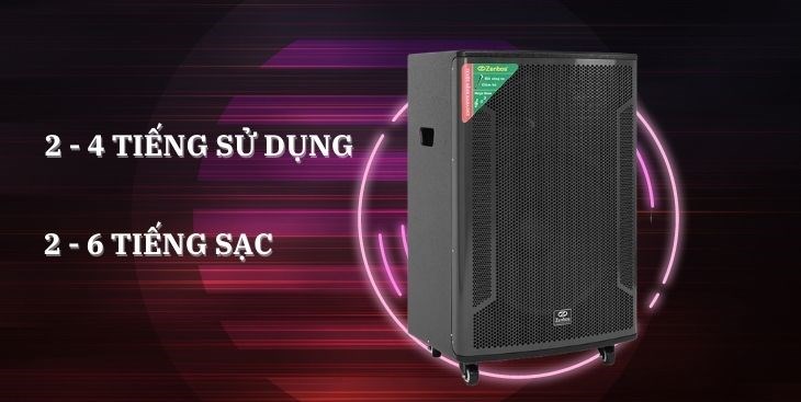 loa zenbos có thời lượng pin tốt 2-4 tiếng