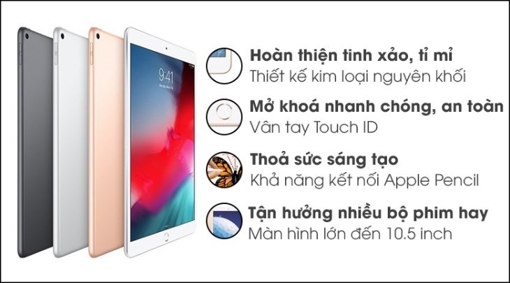 iPad Air 3 được ra mắt vào năm 2019, với thiết kế không có nhiều thay đổi