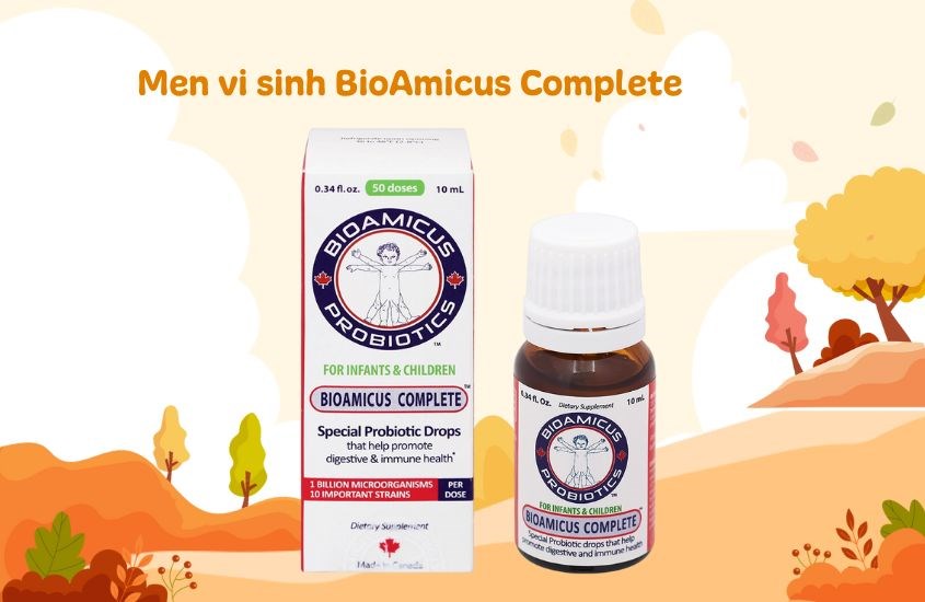 Men vi sinh BioAmicus Complete hỗ trợ cải thiện hệ vi sinh đường ruột 10 ml (từ 0 tháng)