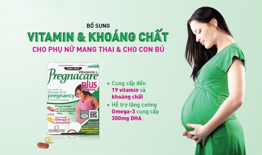 Viên uống Vitabiotics Pregnacare Plus Omega 3 bổ sung vitamin và khoáng chất 