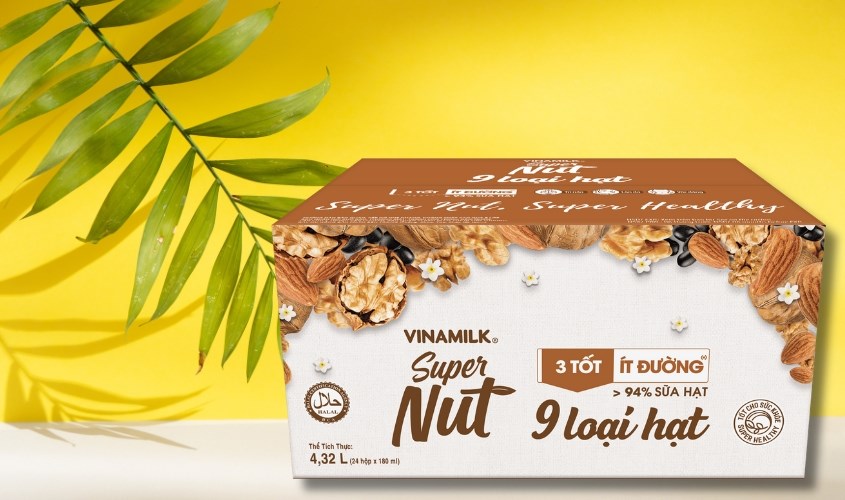 Thùng 24 hộp sữa hạt Vinamilk Super Nut 180 ml (từ 4 tuổi)