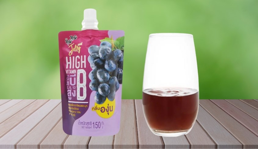 Nước ép trái cây Jelly Gumi Gumi vị nho túi 150g