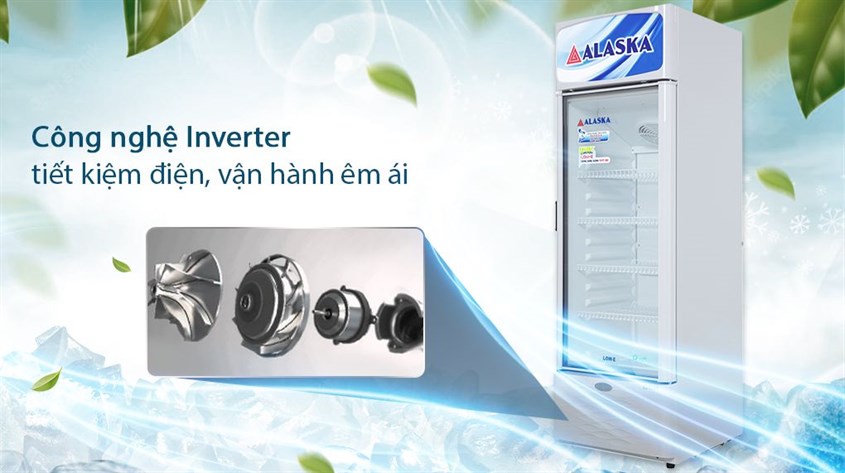 Tủ mát Alaska Inverter 300 lít LC 533HI sử dụng công nghệ Inverter giúp tủ mát tiết kiệm điện năng hiệu quả