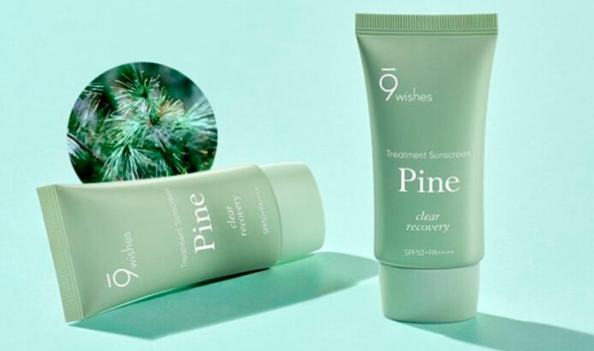 Kem chống nắng thanh lọc và phục hồi da 9 Wishes Pine SPF 50+ PA++++ 50 ml