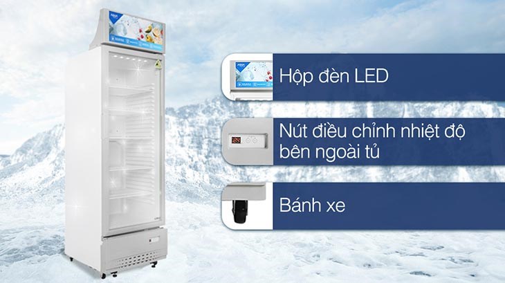 Tủ máy Aqua có đèn LED chiếu sáng