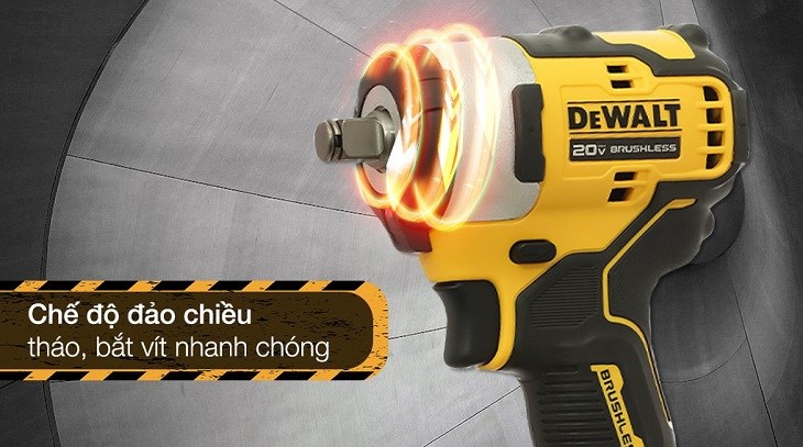 Máy siết bu lông pin Dewalt DCF911N-B1 20V có chế độ đảo chiều hỗ trợ bắt, tháo vít nhanh chóng