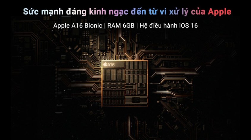 Bộ vi xử lý được nâng cấp mạnh mẽ lên Apple A16 Bionic giúp cho iPhone 14 Pro Max có hiệu năng vượt trội