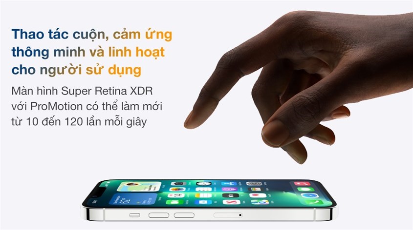 iPhone 13 Pro Max có độ sáng màn hình lên tới 1000 nit và có thể chạm mốc 1200 nit