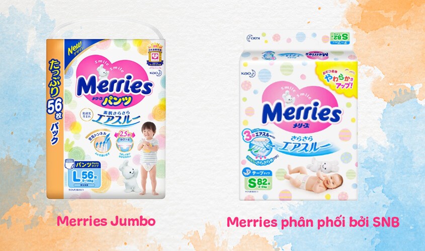 Merries Jumbo có giá cao hơn Merries nội địa khác từ 5.000 - 20.000VNĐ