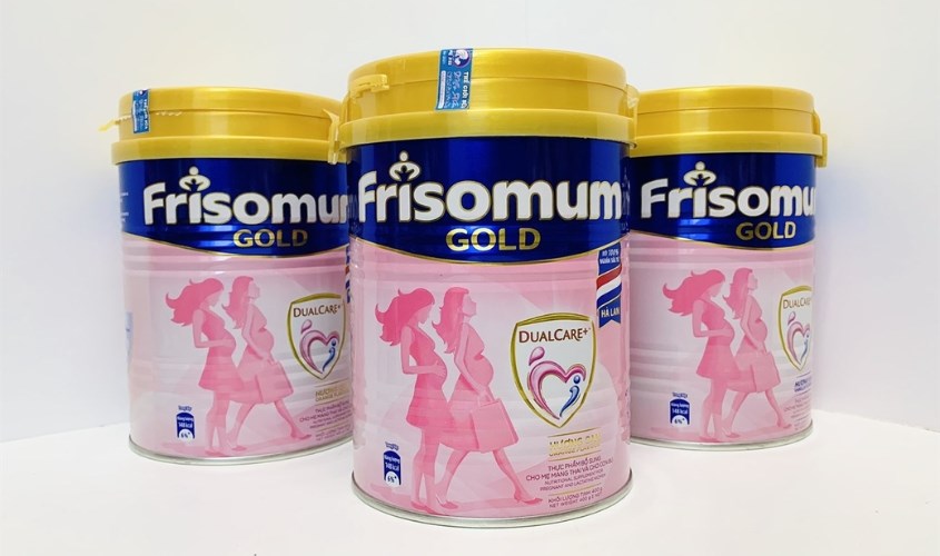 Sữa bầu Frisomum Gold hương cam 900g Sữa bầu Frisomum Gold hương cam 900g