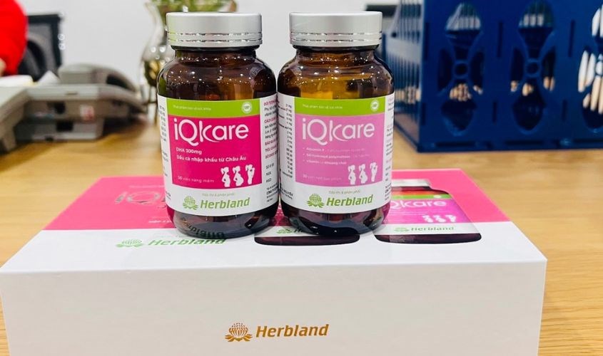 Bộ 2 lọ viên uống Herbland IQKARE bổ sung vitamin và khoáng chất 30 viên Bộ 2 lọ viên uống Herbland IQKARE bổ sung vitamin và khoáng chất 30 viên