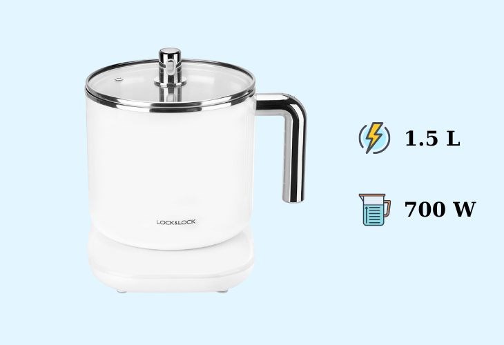 Nồi lẩu điện Lock&Lock sở hữu công suất và dung tích lớn giúp tối ưu việc nấu nướng
