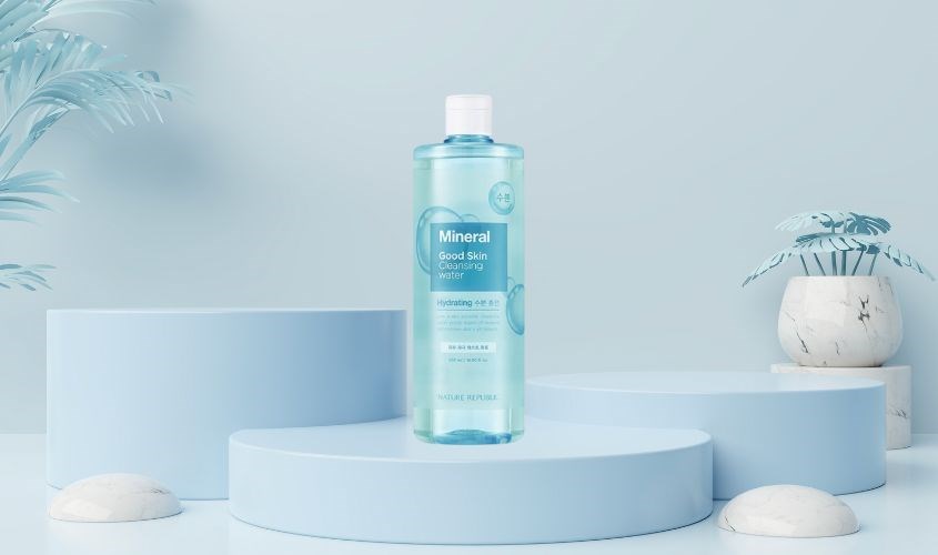 Nước tẩy trang dưỡng ẩm Nature Republic Good Skin Mineral Ampoule Cleansing Water 500 ml