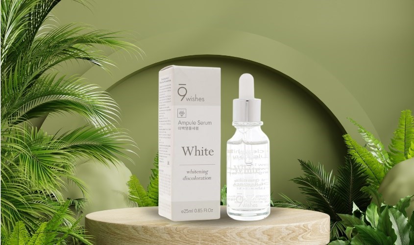 Tinh chất dưỡng trắng da chiết xuất Gạo 9 Wishes Miracle White Ampule 25 ml 