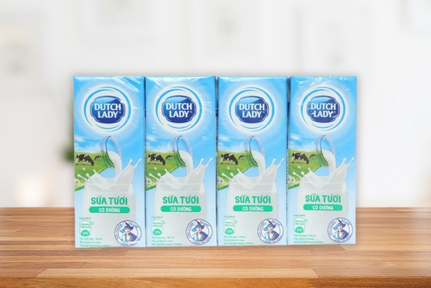 Sữa tươi Dutch Lady có đường 180ml
