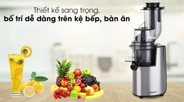 Máy ép chậm Kangaroo KG1B6 có thiết kế sang trọng, dễ dàng bố trí mọi gian bếp