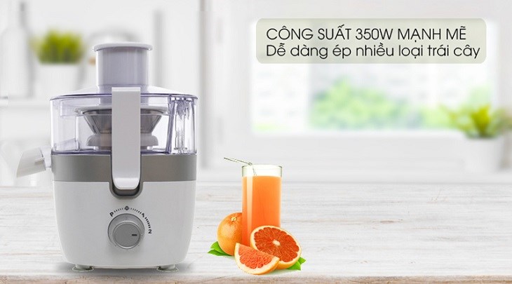 Máy ép hoa quả Midea MJ-JE35 dễ dàng ép nhiều loại trái cây với công suất 350W