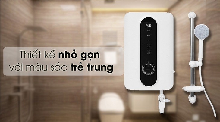 Máy nước nóng trực tiếp Beko 4500W BWI45S2D-213 mang màu sắc trẻ trung với thiết kế nhỏ gọn