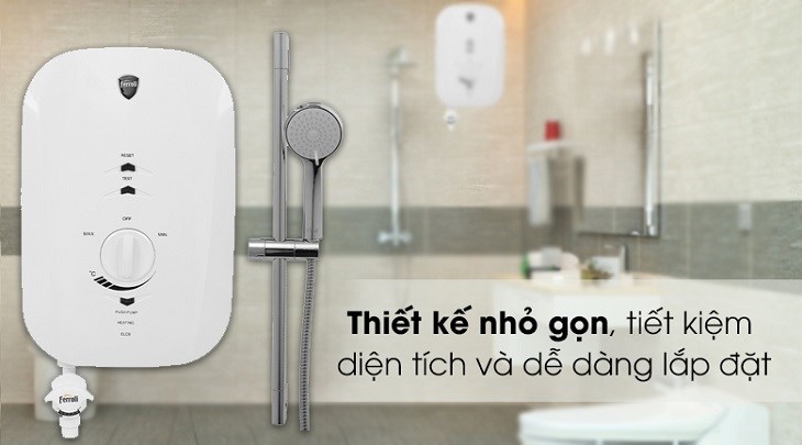 Máy nước nóng Ferroli MIDO-MSP 4.5S 4500W có thiết kế nhỏ gọn, dễ dàng lắp đặt