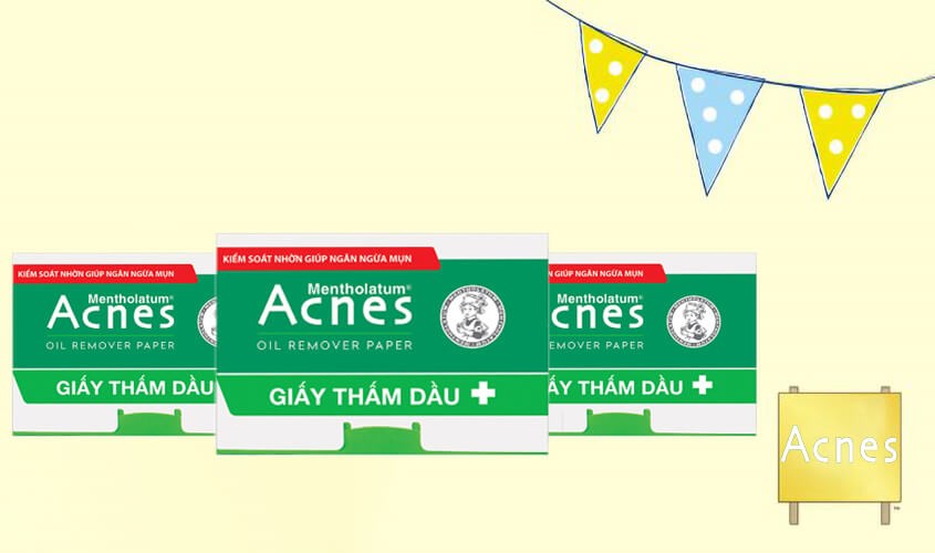 Gói giấy thấm dầu Acnes Oil Remover Paper dành cho mọi loại da 100 tờ