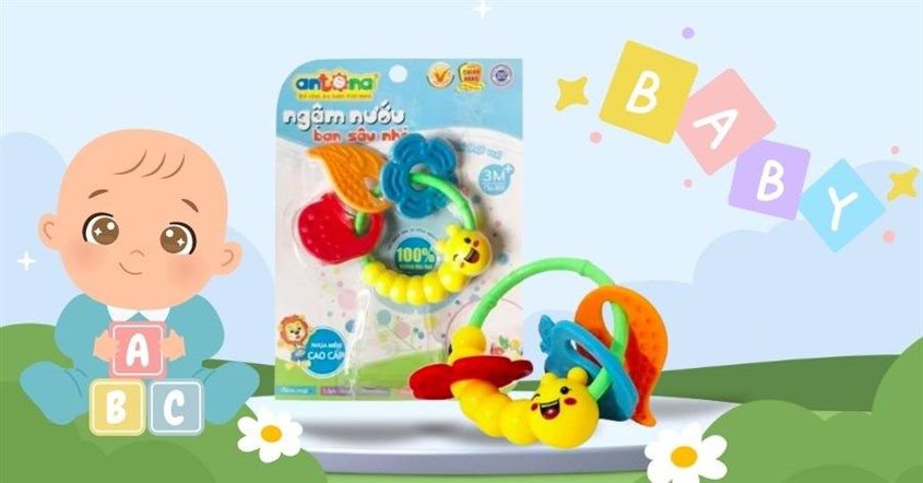 Đồ chơi ngậm nướu hình sâu Antona