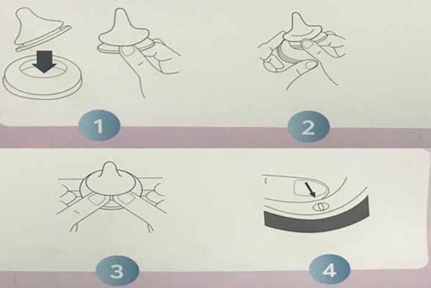 Cách lắp núm ti Pigeon vào bình sữa cổ rộng