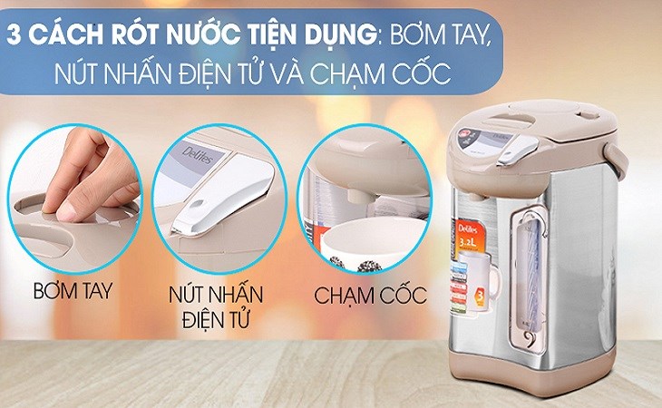 Bình thủy điện còn có nhiều tính năng khác nhau