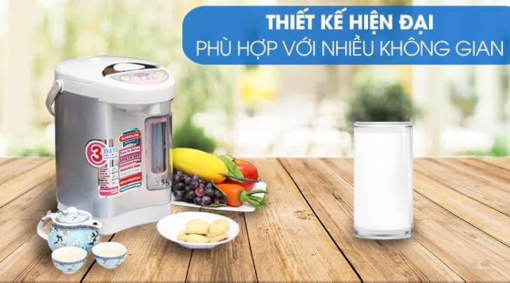Bình thủy điện Sunhouse SH 1535 3.5 lít  nấu nước sôi nhanh chóng ở 98 độ C