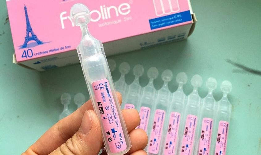 Nước muối sinh lý vệ sinh mắt mũi Fysoline 5 ml (Hộp 40 ống)