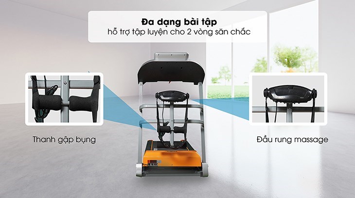 Máy Chạy Bộ Aguri AGT-116LE sở hữu đa dạng bài tập hỗ trợ tập luyện