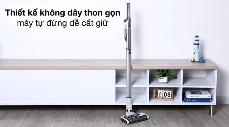 Máy hút bụi không dây Philips XC4201/01 có thiết kế không dây thon gọn hỗ trợ người dùng di chuyển linh hoạt đến nhiều vị trí để dọn dẹp