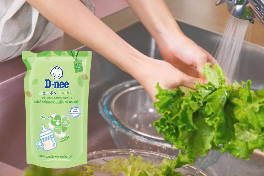 Cách rửa rau sạch với nước rửa bình sữa