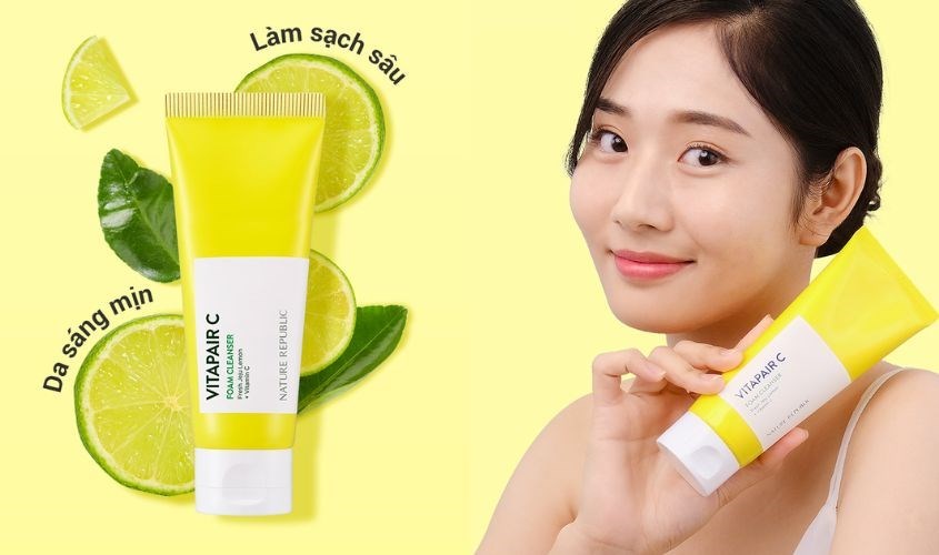 Sữa rửa mặt chiết xuất Chanh Nature Republic Vitapair C 150 ml
