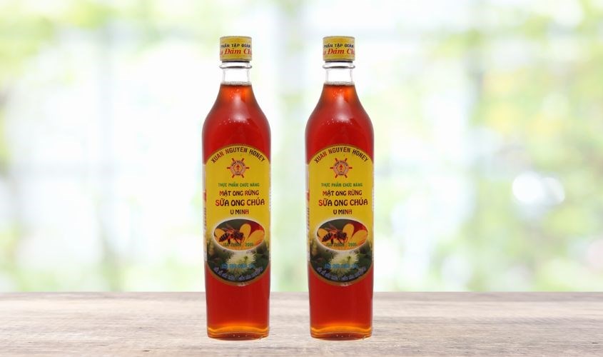 Mật ong rừng nguyên chất pha sữa ong chúa U Minh Xuân Nguyên 500 ml