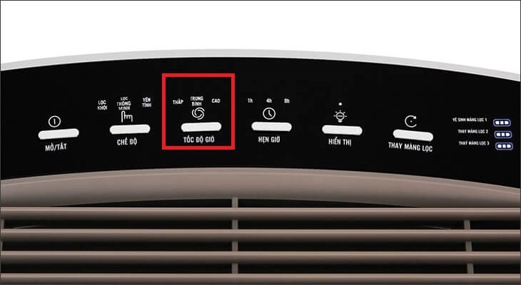 Bạn có thể dễ dàng tùy chỉnh tốc độ gió linh hoạt theo nhu cầu sử dụng trên máy lọc không khí BlueStone