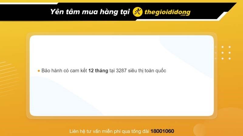 Chính sách bảo hành tại Thế Giới Di Động