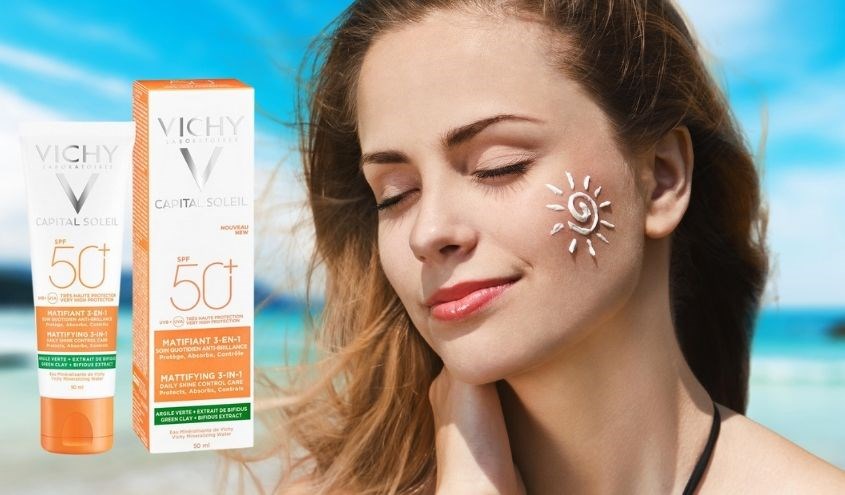 Kem chống nắng 3 trong 1 Vichy Capital Soleil SPF 50+ PA++++ 50 ml