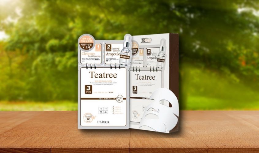 Mặt nạ giấy 3 bước Tràm Trà kiểm soát dầu, mụn Rainbow L